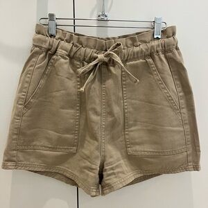 Drawstring Cotton Shorts